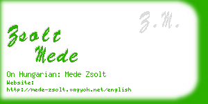 zsolt mede business card